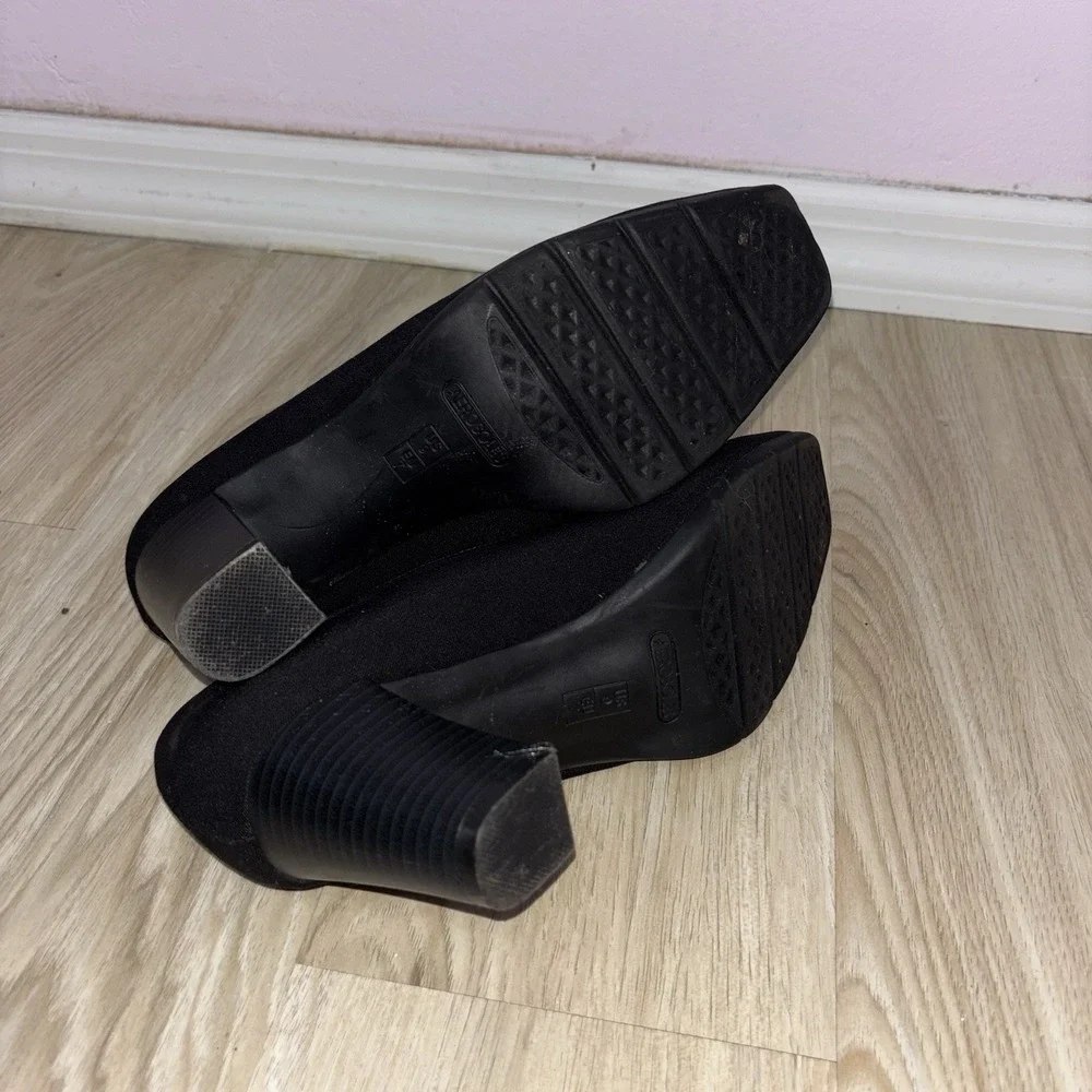 Aerosoles Black Square Toe Block Heel Pumps Slip On Work Career Shoes 9 - Picture 4 of 6